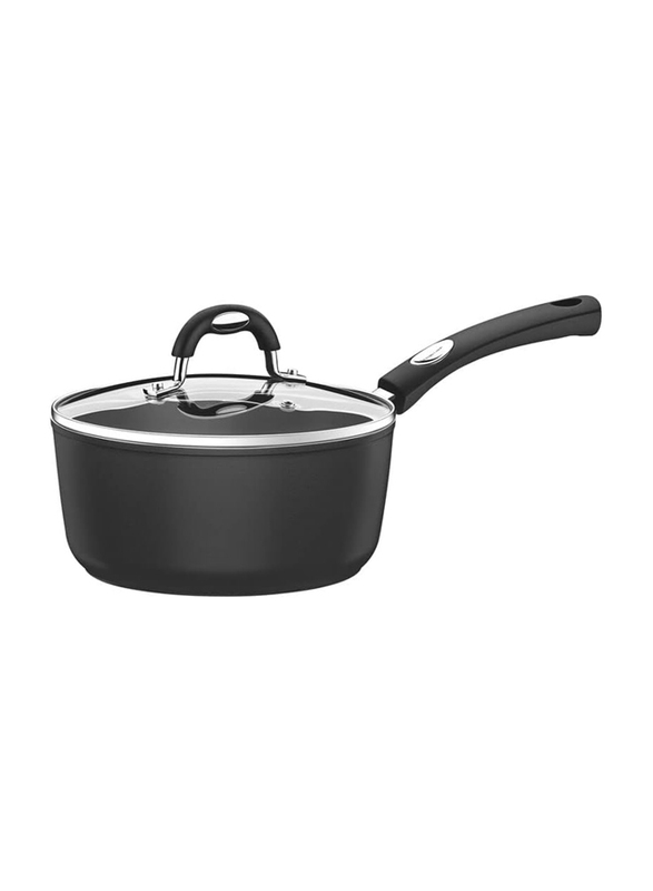 

Tramontina 18cm 2L Monaco Induction Aluminum Round Sauce Pan, 28706018, Black