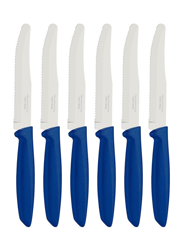 

Tramontina 6-Piece Plinus Fruit Knives with Stainless Steel Blades & Polypropylene Handles, Silver/Blue