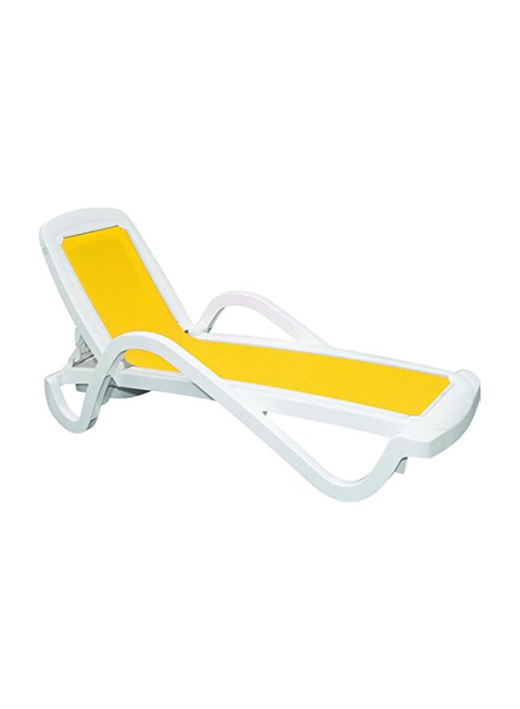 

Tramontina Cancun Polypropylene Sunlounger, Yellow/White