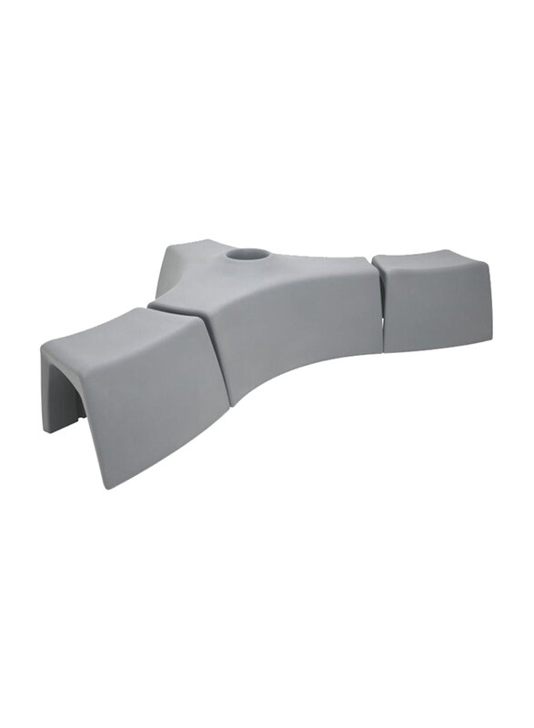 

Tramontina Elo Polyethylene 3-Seat Central Bench, Sage Green/Grey