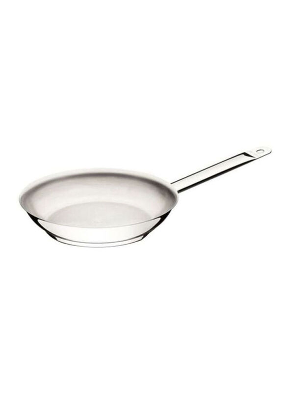 

Tramontina 26cm Stainless Steel Round Frying Pan with Triple Ply Bottom, Silver