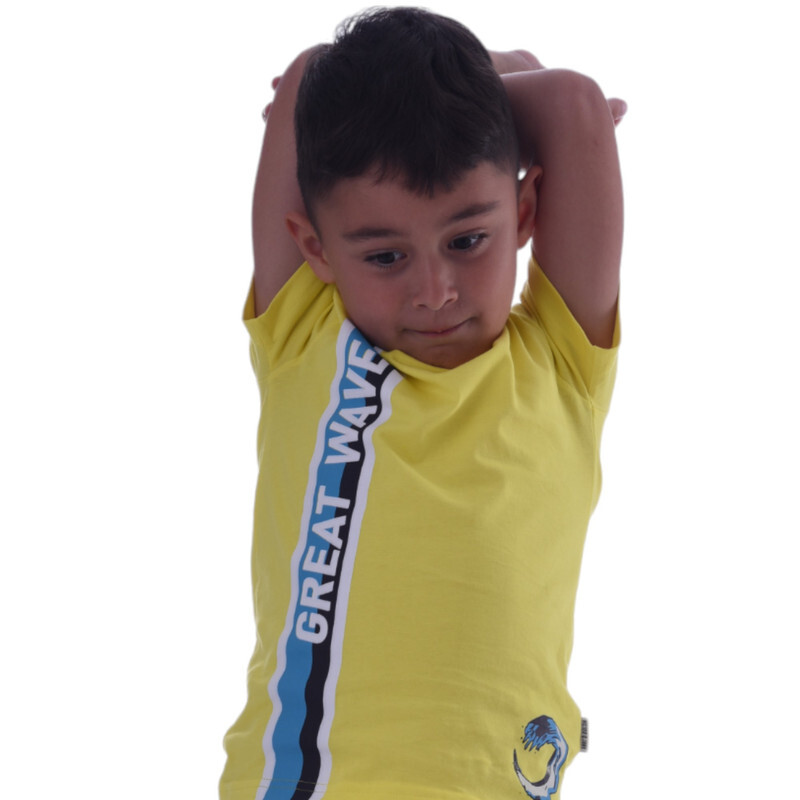 Boys' 3-Pack T-Shirts (2-8Y)  White, Light Blue, Bright Yellow, (100% Cotton)