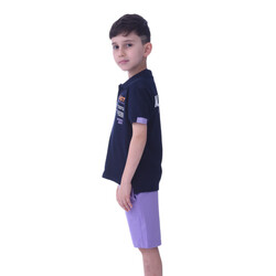 Kids Boys 2 piece Set T-Shirts & Shorts (2-8 Years): Navy Blue and Lilac colour, Outfits Sets (100% Cotton)