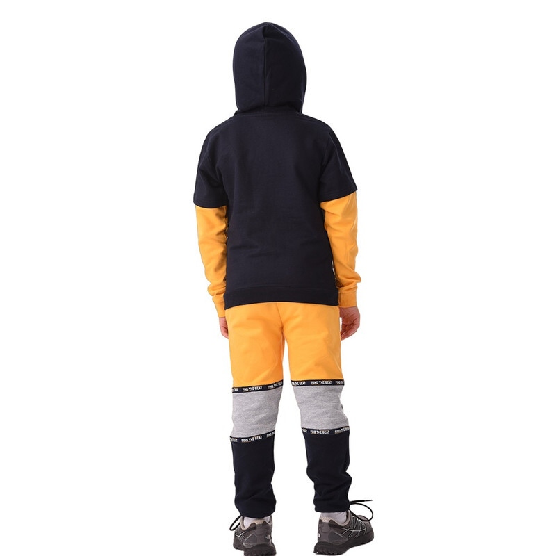 URBASY Kids 100% Cotton Hooded Jogger Set- NAVY BLUE