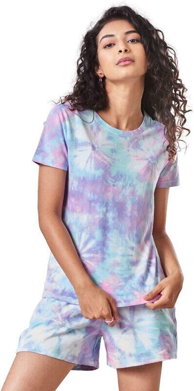 

The Souled Store Tie Dye: Pastel Hues Solid Co-ord Set for Women, Medium, Multicolour