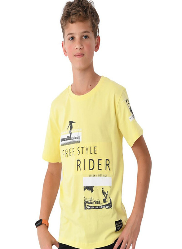 

Urbasy Boys Embossed Printed T-Shirts, 13 - 14 Years, Yellow