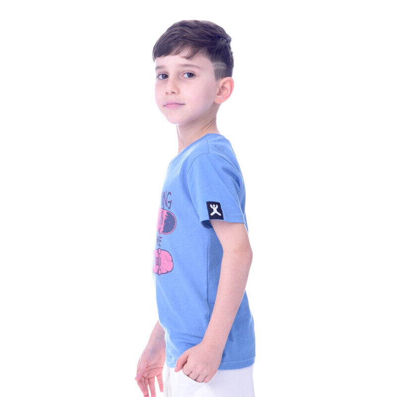 Junior Boys T-Shirts (2-8 Years): Bright Blue, (100% Cotton)