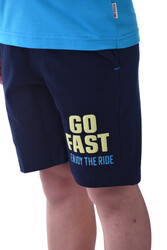 Victor & Jane Boys' Comfortable 2-Piece T-Shirt & Shorts Set (2-8 Years)Blue & Navy, 100% Cotton