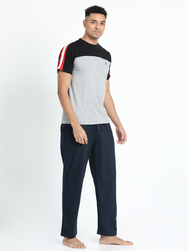 Men's Cotton Pyjama Set with Jersey Short Sleeve T-Shirt & Pants