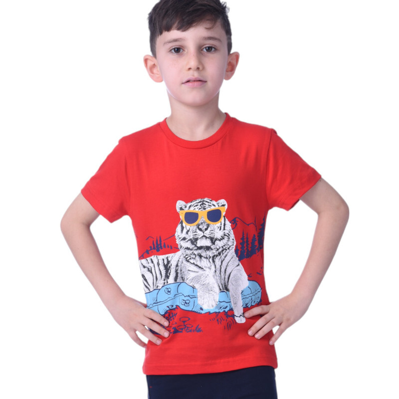 Kids Boys 2 piece Set T-Shirts & Shorts (2-8 Years): Red and Navy Blue colour, Outfits Sets (100% Cotton)