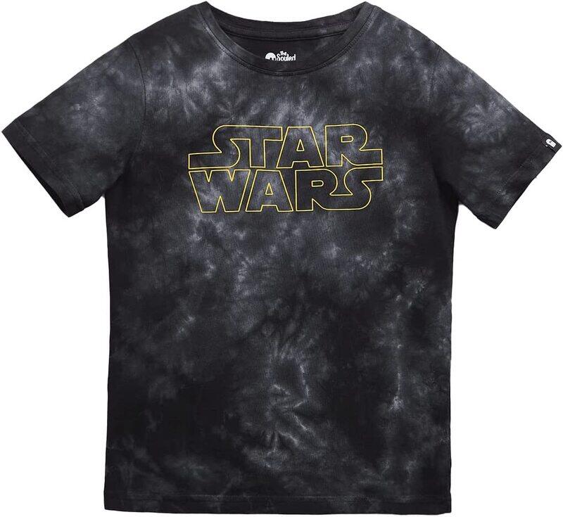 

The Souled Store Official Star Wars (Tie Dye) Printed T-Shirt for Boys, 8 - 9 Years, Black