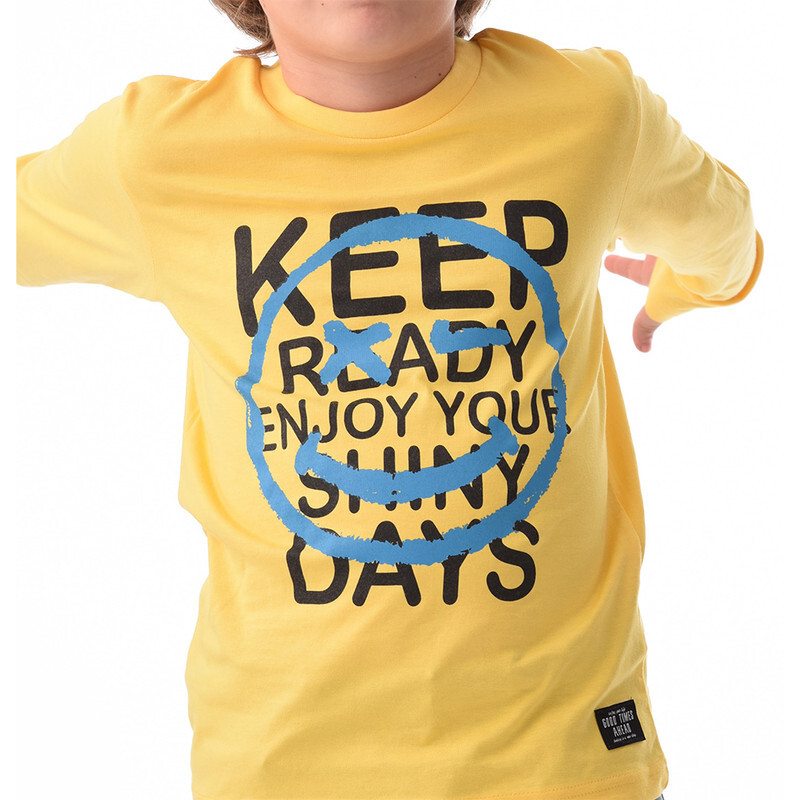 Urbasy Kids 100% Cotton Full Sleeves T-shirt  - YELLOW