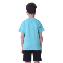 2 Piece Set for Senior Boys' T-Shirt & Shorts Sets 8-14 Years-Green Black colour Comfortable Fit 100 % percent Cotton -victor and jane