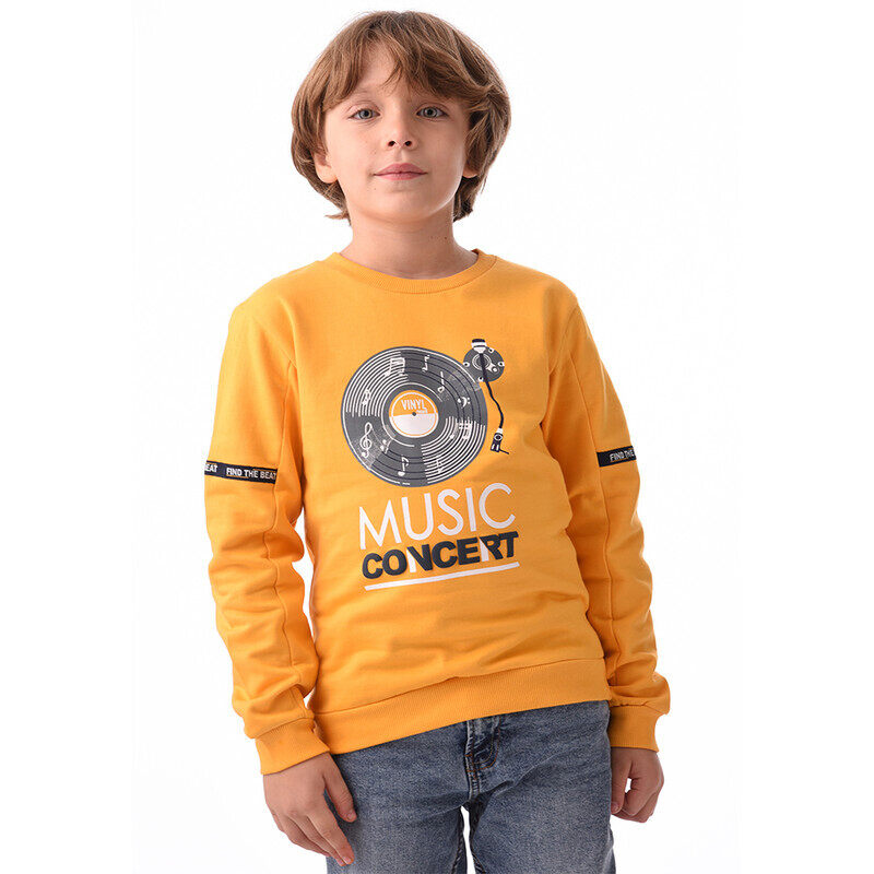 

URBASY Kids 100% Cotton Sweatshirt - MUSTARD