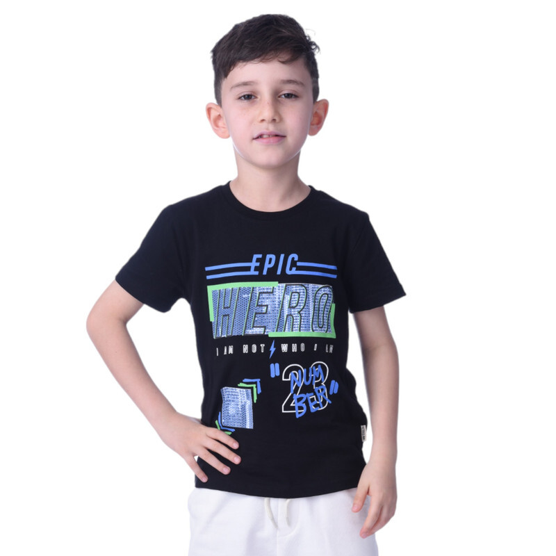 Boys' 3-Pack T-Shirts (2-8Y) Black, White, Blue, (100% Cotton)