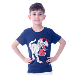 Boys T-Shirts (2-8 Years): Dark Blue colour, (100% Cotton)