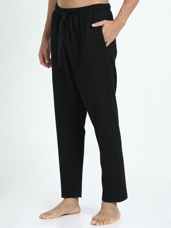 Men's Cotton Pyjama Set with Jersey Short Sleeve T-Shirt & Woven Pants