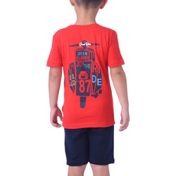 Kids Boys 2 piece Set T-Shirts & Shorts (2-8 Years): Red and Navy colour, Outfits Sets (100% Cotton)