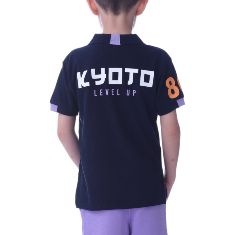 Kids Boys 2 piece Set T-Shirts & Shorts (2-8 Years): Navy Blue and Lilac colour, Outfits Sets (100% Cotton)