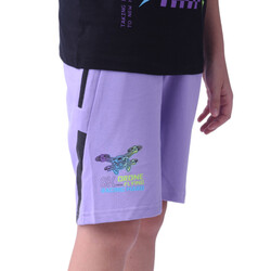 2 Piece Set for Senior Boys' T-Shirt & Shorts Sets 8-14 Years- Black and Lilac colour Comfortable Fit 100 % percent Cotton - victor and jane