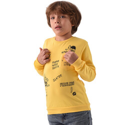 Urbasy Kids 100% Cotton Full Sleeves Sweatshirt  - YELLOW