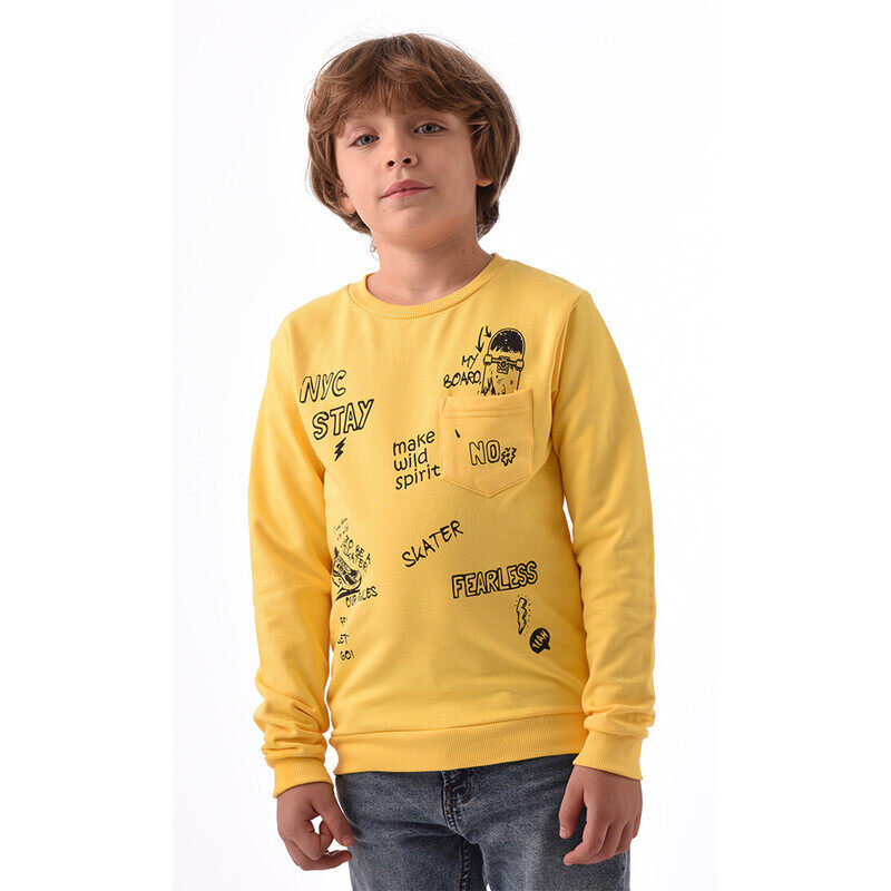 

Urbasy Kids 100% Cotton Full Sleeves Sweatshirt - YELLOW