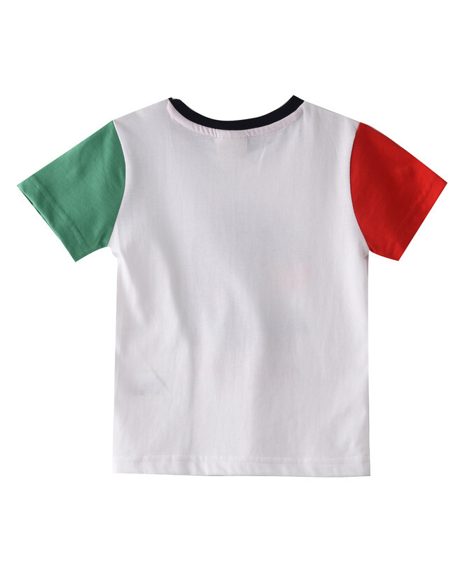 Infant Boys 2 piece Set Clothes Soft & Breathable (3-24 Months): White Green and Red, T-Shirts & Shorts, Outfits Sets (100% Cotton) - victor and jane