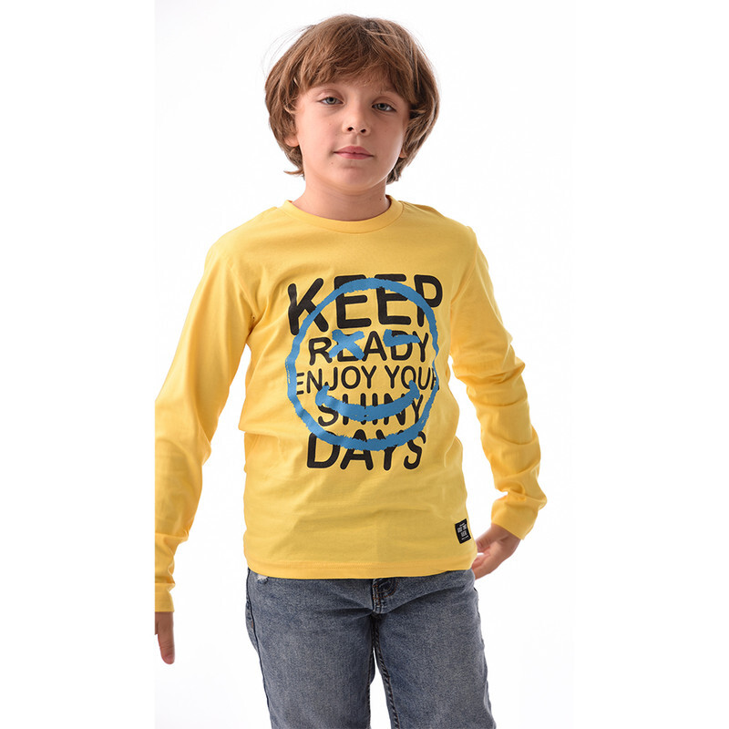 Urbasy Kids 100% Cotton Full Sleeves T-shirt  - YELLOW