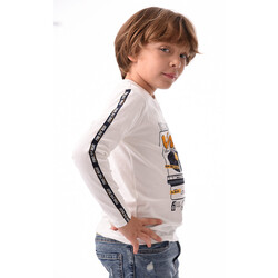 URBASY Kids 100% Cotton Full Sleeves T-shirt  - Off-WHITE