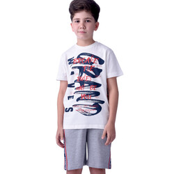 2 Piece Set for Senior Boys' T-Shirt & Shorts Sets 8-14 Years ivory and Light Grey colour Comfortable Fit 100 % percent Cotton- victor and jane
