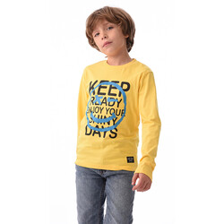 Urbasy Kids 100% Cotton Full Sleeves T-shirt  - YELLOW