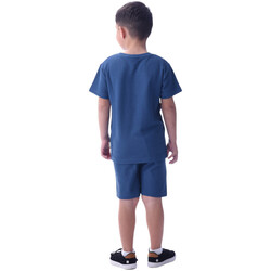 Victor & Jane Boys' Comfortable 2-Piece T-Shirt & Shorts Set (2-8 Years)- Blue, 100% Cotton