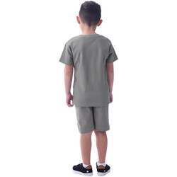 Victor & Jane Boys' Comfortable 2-Piece T-Shirt & Shorts Set (2-8 Years)- Olive, 100% Cotton