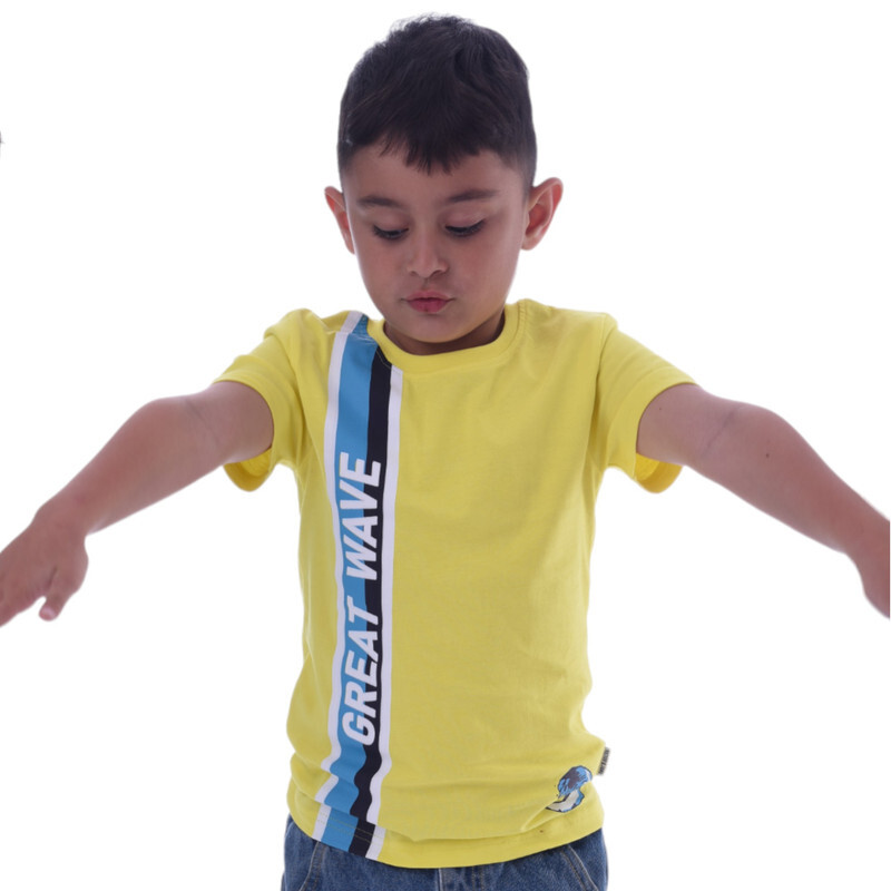 Boys' 3-Pack T-Shirts (2-8Y)  White, Light Blue, Bright Yellow, (100% Cotton)