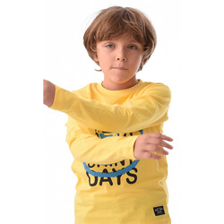 Urbasy Kids 100% Cotton Full Sleeves T-shirt  - YELLOW