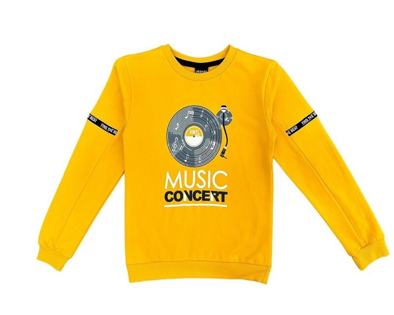 

URBASY Kids 100% Cotton Sweatshirt - MUSTARD