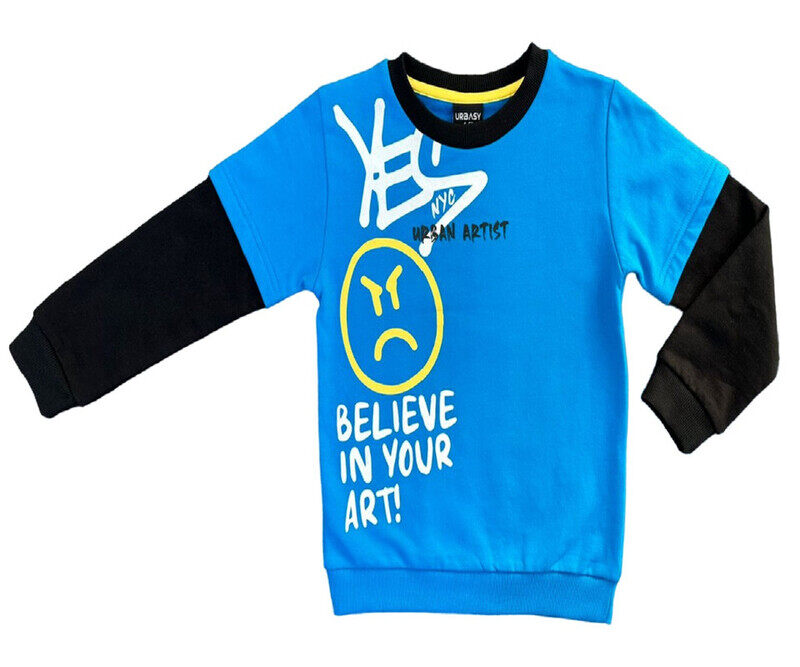 

Urbasy Kids 100% Cotton Full Sleeves Sweatshirt - BLUE