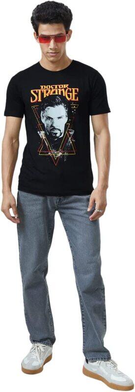 

The Souled Store Official Doctor Strange Multiverse of Madness (Glow in The Dark) Printed T-Shirt for Men, Small, Black