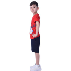 Kids Boys 2 piece Set T-Shirts & Shorts (2-8 Years): Red and Navy Blue colour, Outfits Sets (100% Cotton)