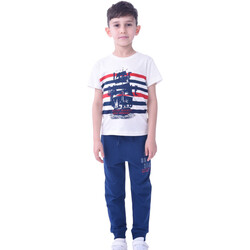 Kids Boys 2 piece Set T-Shirts & Jogger (2-8 Years): White Red and  Navy colour, Outfits Sets (100% Cotton)