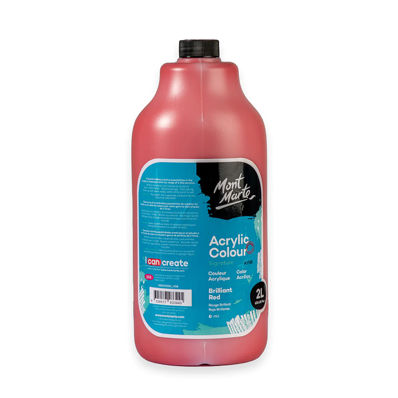 

Mont Marte MM Studio School Acrylic 2L Pump - Brilliant Red