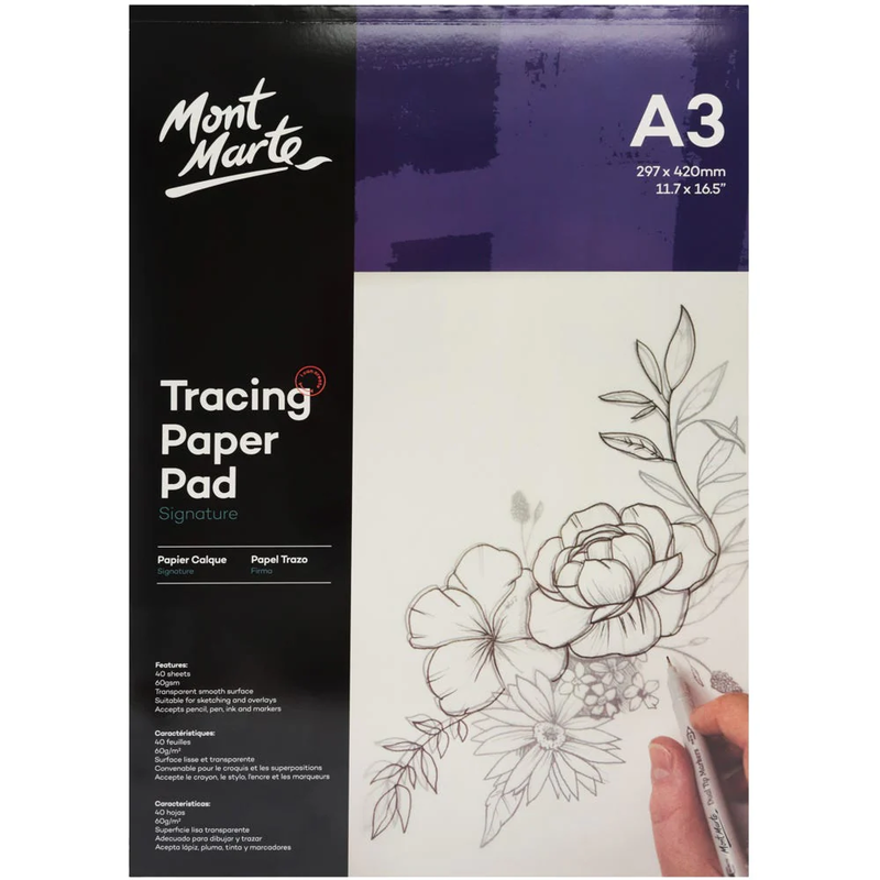 M.M. Tracing Paper Pad 60gsm 40 sheet A3