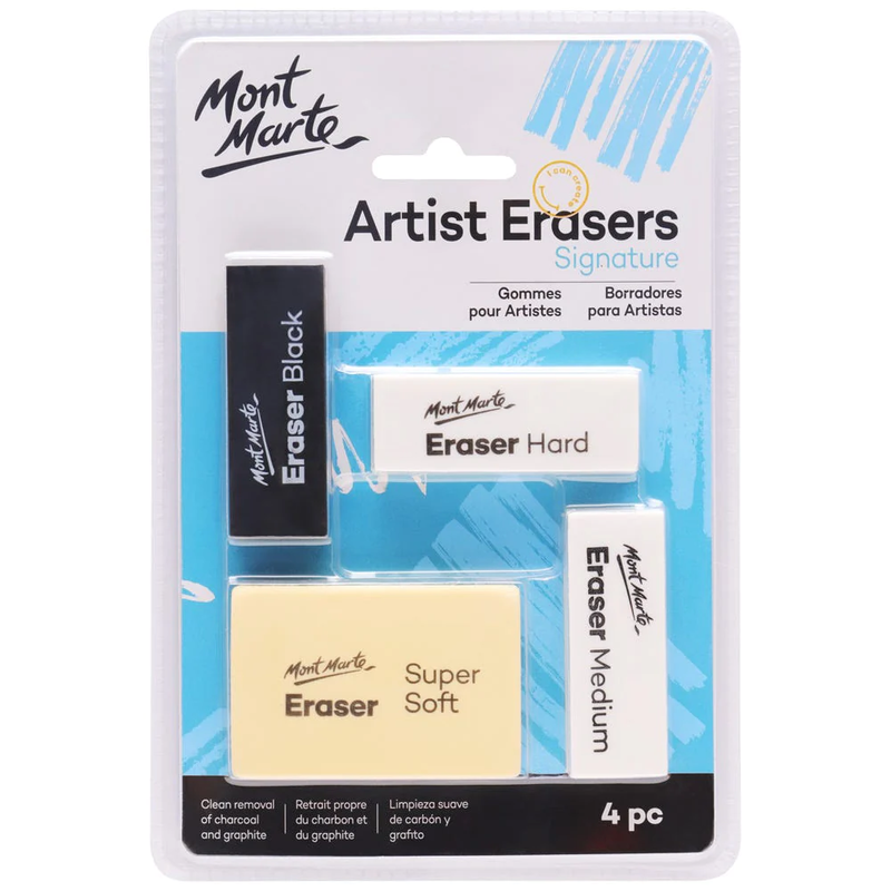 MM Artists Eraser Pack 4pc