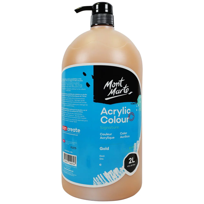 MM Acrylic Colour 2L Pump - Gold