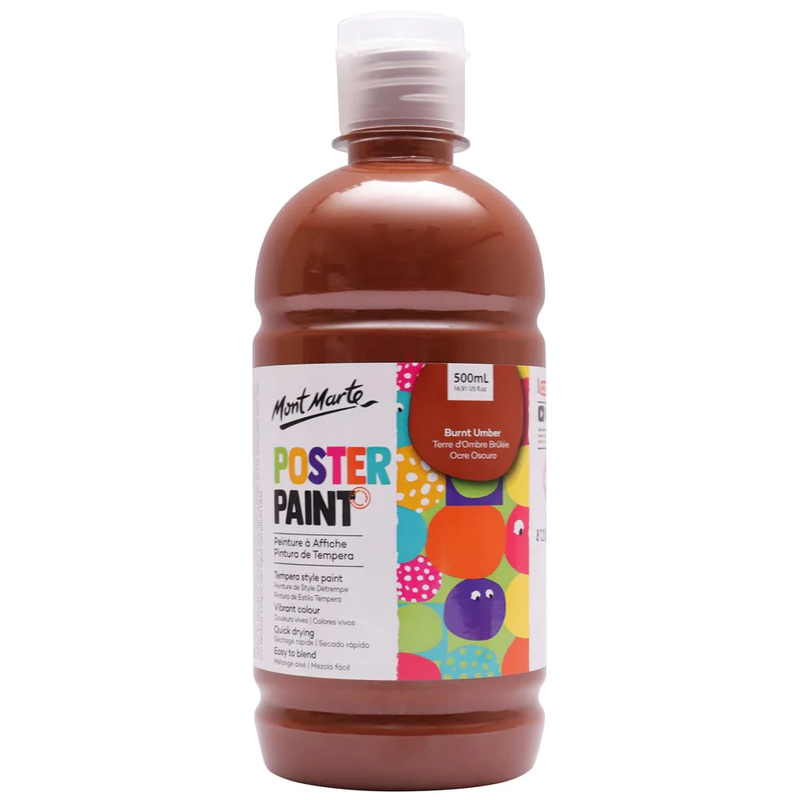 MM Poster Paint 500ml - Burnt Umber