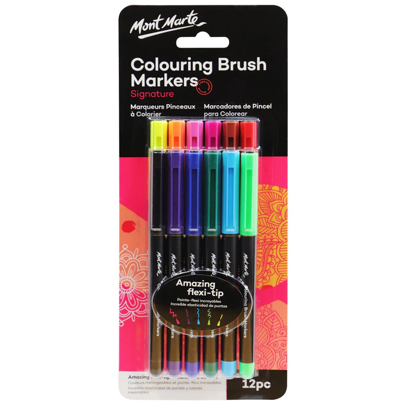 MM Colouring Brush Markers 12pc