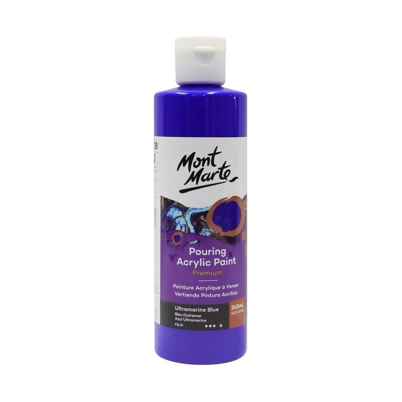 

Mont Marte MM Pouring Acrylic 240ml - Ultramarine Blue