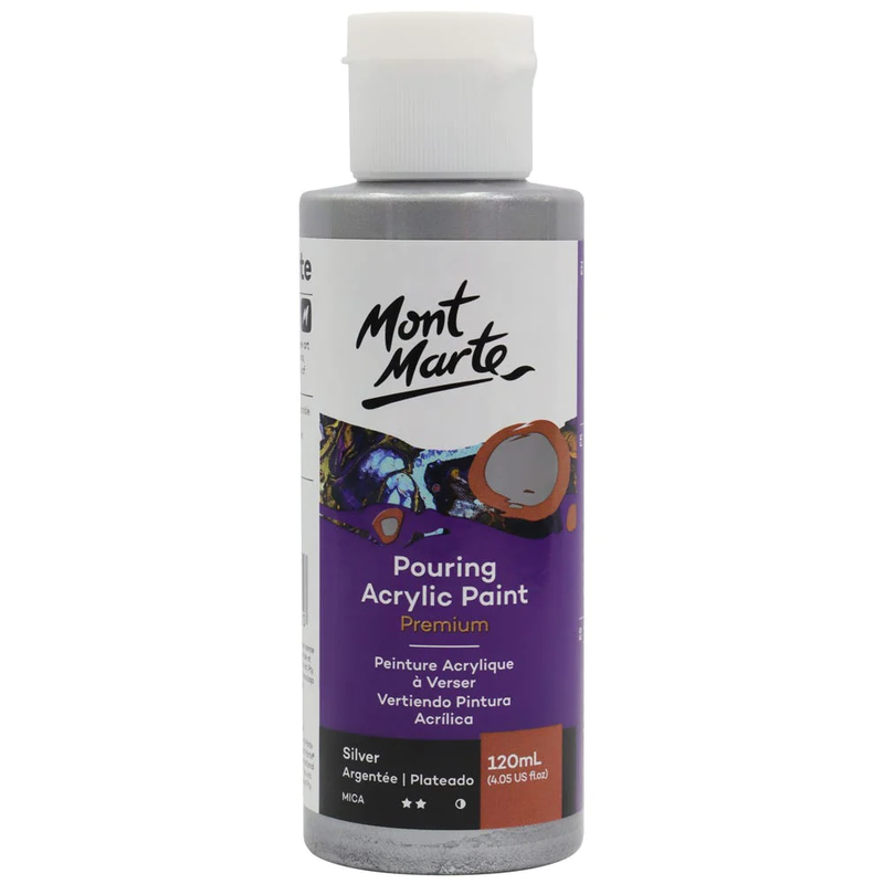 MM Pouring Acrylic Paint 120ml - Silver