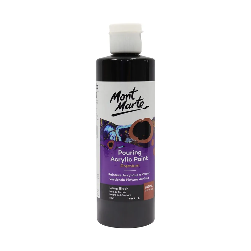 MM Pouring Acrylic 240ml - Lamp Black