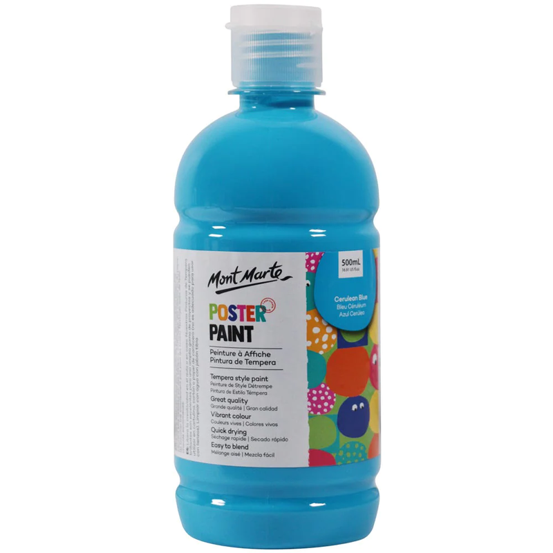 MM Poster Paint 500ml - Cerulean Blue